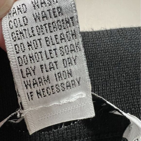 Rafael Black Knit White Braided Midi Skirt XLarge Witchy Gothcore Old Money Boho - Picture 4 of 6